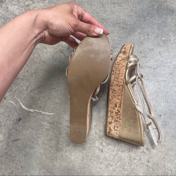 PRADA VTG Metallic Espadrille 37 - Picture 4 of 5